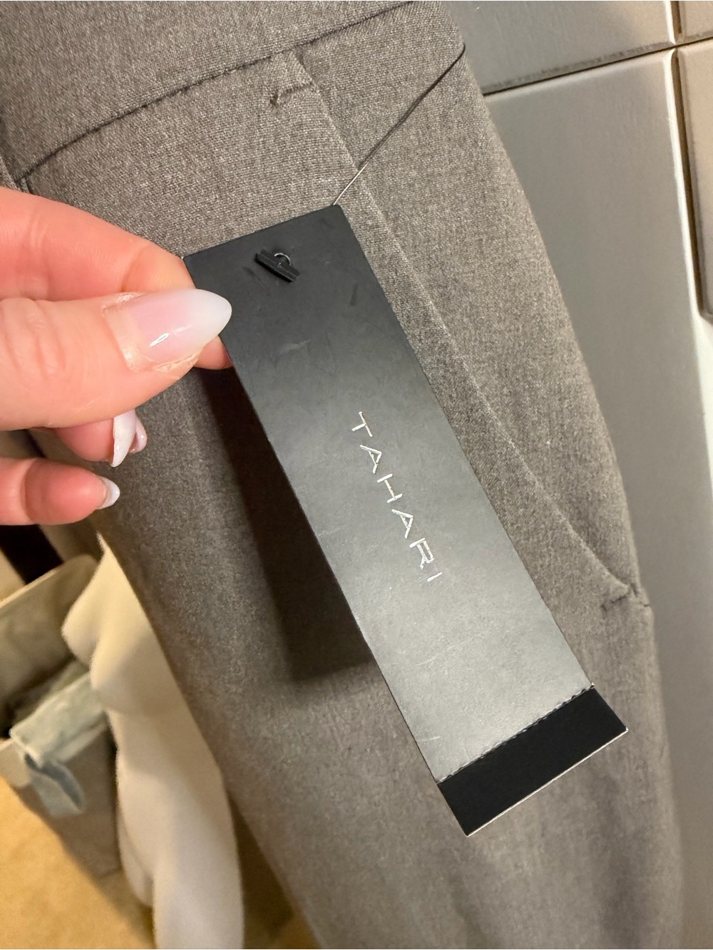 Tahari Olive Green Tailored Dress Pants - Picture 7 of 10